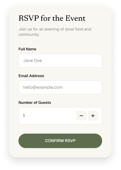 RSVP form