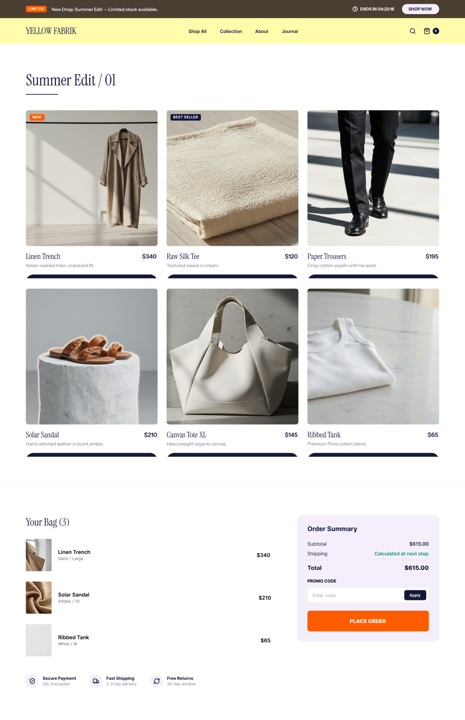 Retail website